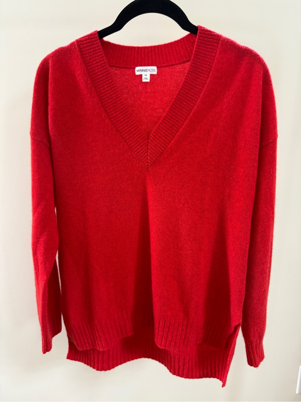 Minnie Rose 100% Cashmere V-Neck Sweater | Size XS